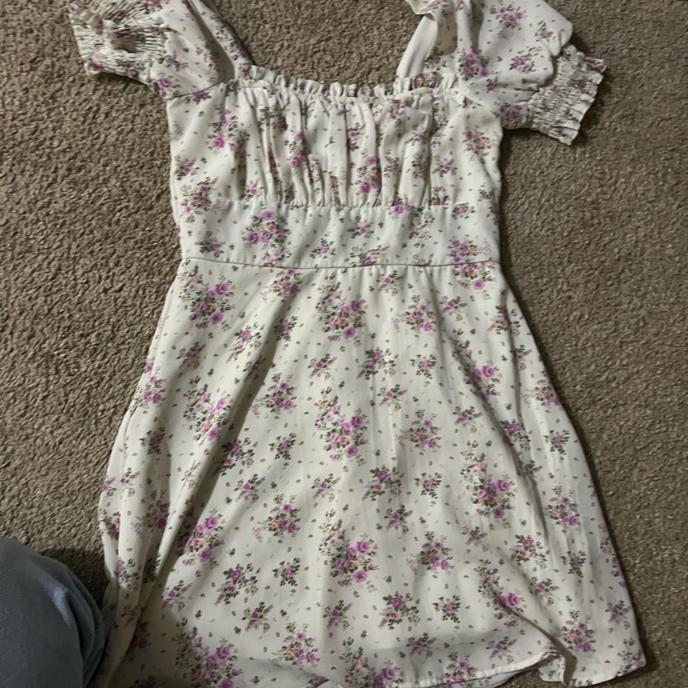 White floral dress